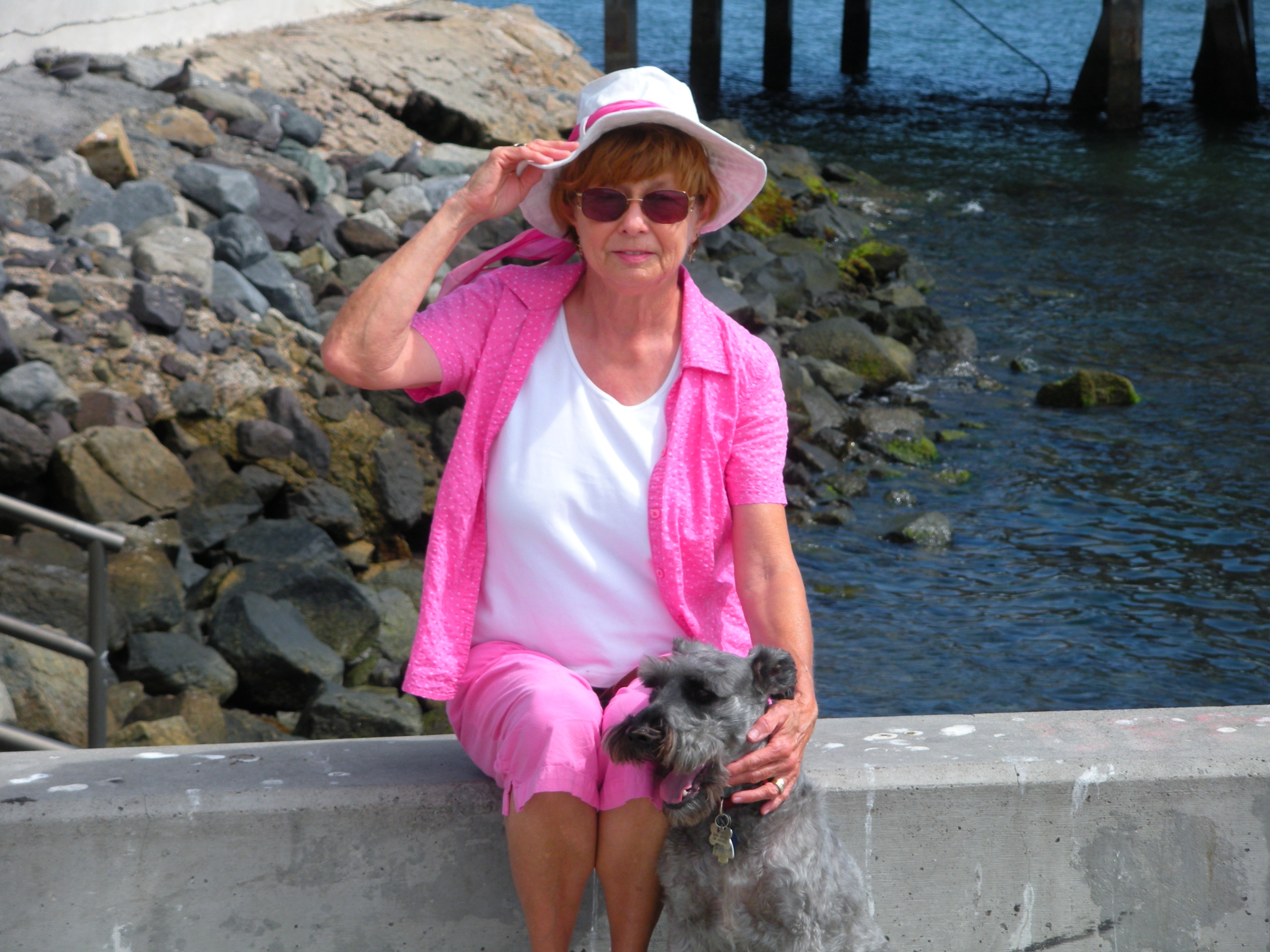 Instructor and dog